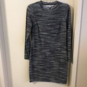 Trina Turk Dress Black and White Stretch Sheath Size Medium